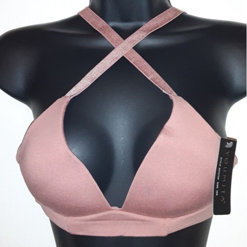 Youmita 34B Cameo Brown Lightly Lined Racerback Bra NWT